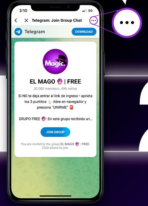 Toca los 3 puntos arriba a la derecha